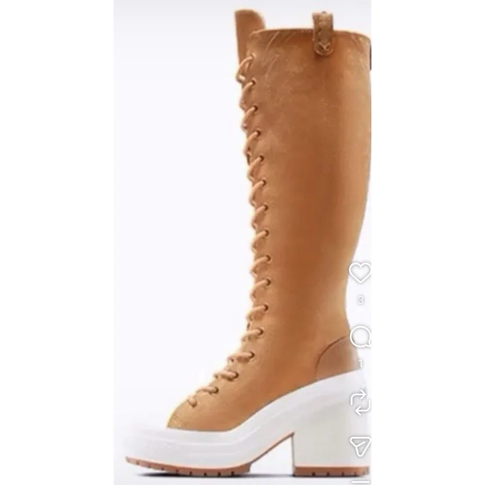 NEW M/11 W/13 CONVERSE CHUCK 70 Western DeLuxe Heel XX HI Platform Gingersnap